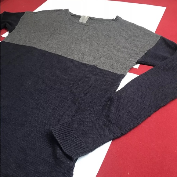 Calia navy BLUE GRAY long SWEATER Carrie Underwood Cotton Rayon Flowy Medium Med - Picture 3 of 10